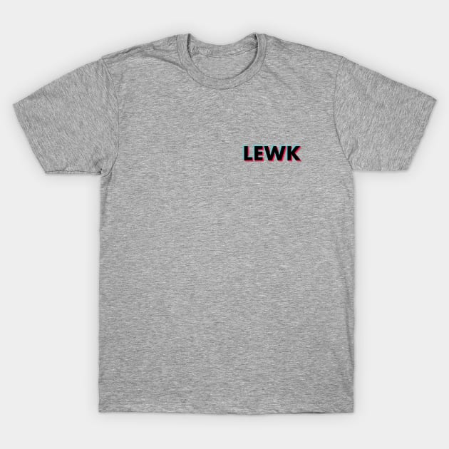 Lewk Glitch Black Small Logo T-Shirt by BeyondTheDeck